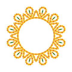 Awesome floral and mango leaf mandala traditional design for Indian wedding, holidays, celebration