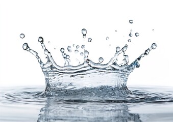 Splash - Fresh Drop, Blue water splash isolated on white background.illustration