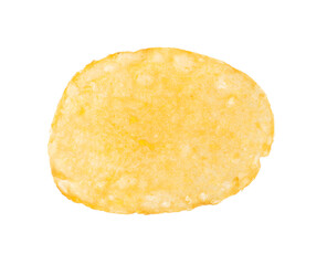 One tasty potato chip isolated on white