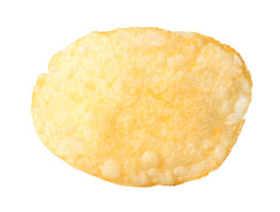 One tasty potato chip isolated on white