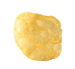 One tasty potato chip isolated on white