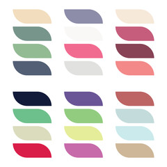 Abstract color palette Color swatches