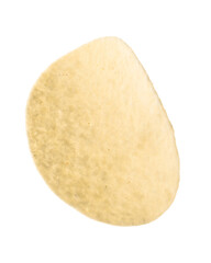 One tasty potato chip isolated on white
