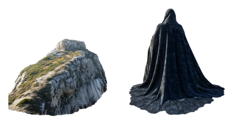 Cape isolated on transparent background, PNG, 