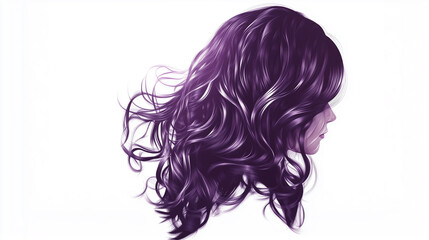 Naklejka premium Hair Logo Creating Loose Beach Waves with a Curling Wand, Her Movements Precise and the Curls Forming Perfectly, Fully Isolated, White Background, Generated AI 
