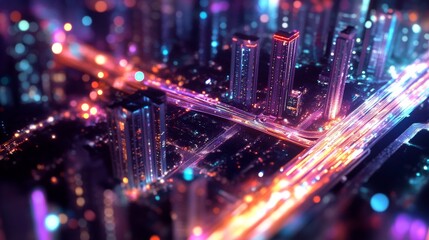 Naklejka premium Wireless communication media networking connectivity technology concept, smart cityscape on world hologram simulation on global environment tech development changes time goals, banner blue background