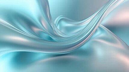 Obraz premium abstract flowing background with fluid design and elegant curves, featuring glossy iridescent texture and dynamic shapes