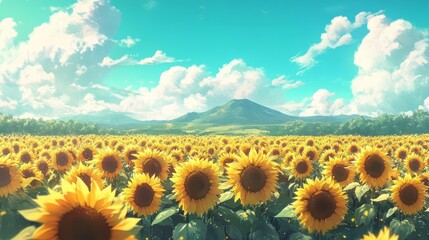 Obraz premium sunflower field