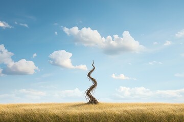 Twisted Vine for Golden Field, Sky.