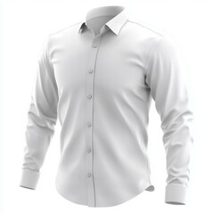 A white shirt with a button down collar and a button down front