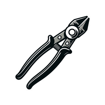 black and silver bolt cutter tool clip art preview