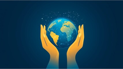 World Health day poster art. Save earth for Living Beings