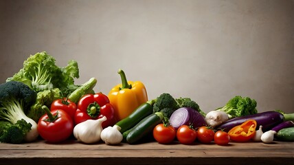 fresh vegetables on a white background