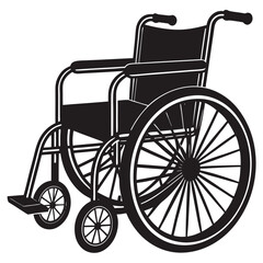 Fototapeta premium wheelchair Icon Silhouette