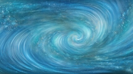 Swirling vortex of blue energy creates a cosmic whirlpool effect