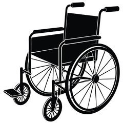 Fototapeta premium wheelchair silhouette,wheelchair vector,wheelchair clipart