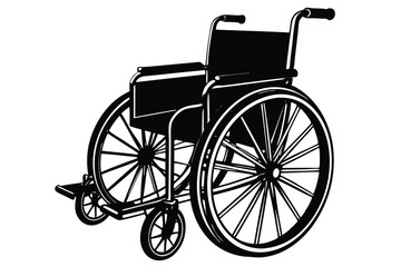 Fototapeta premium wheelchair silhouette,wheelchair vector,wheelchair clipart