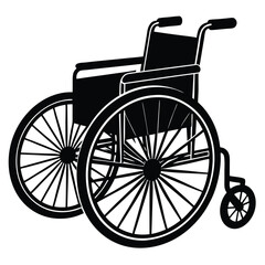 Fototapeta premium wheelchair silhouette,wheelchair vector,wheelchair clipart