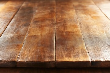 Fototapeta premium Close-up of a weathered wooden tabletop