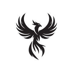 phoenix mark vector silhouette clip art logo design