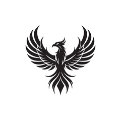 Obraz premium phoenix mark vector silhouette clip art logo design
