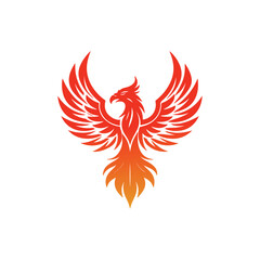phoenix mark vector silhouette clip art logo design