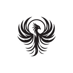 Obraz premium phoenix mark vector silhouette clip art logo design
