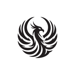 phoenix mark vector silhouette clip art logo design