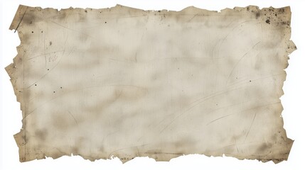 Vintage Aged Parchment with Worn Brown Texture featuring Torn Edges and Faded Stains in Rustic Antique Design for Historical Manuscript Background with Distressed Surface and Authentic Old Paper Look