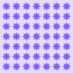 Geometric star pattern in shades of purple, repeating background, graphic design