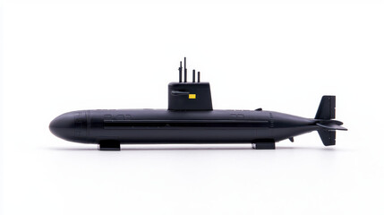 detailed model of black submarine showcasing its sleek design and features, perfect for collectors and enthusiasts