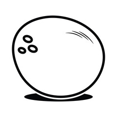 Coconut Fruit Line Art Illustration Icon