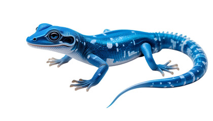 Obraz premium Blue colur gekko lizard on background remove 