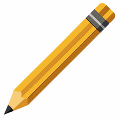 yellow pencil isolated on white