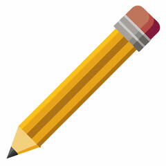 yellow pencil isolated on white