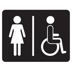 Toilet signs vector icons stock illustration 