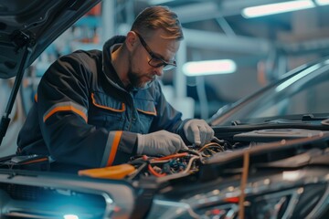 A technician is performing a diagnostic test on a cars electronics