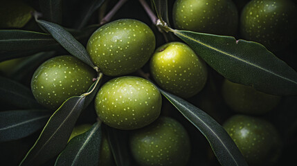 "Fresh Green Olives in Different Views".