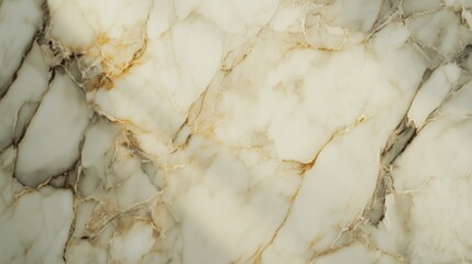 Elegant marble texture with natural veining patterns in cream and gold