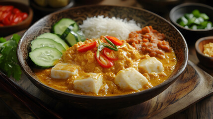  Lontong Sayur Indonesian dish made of compressed