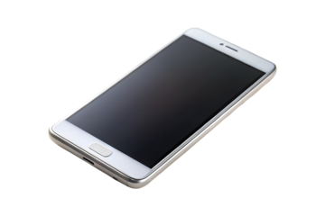 modern smart phone on transparent background