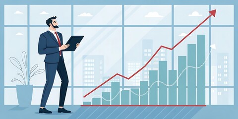 Business Growth and Financial Success Concept Illustration