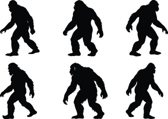 Bigfoot silhouette set