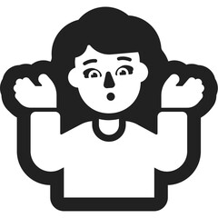 Obraz premium Woman Shrugging Emoji