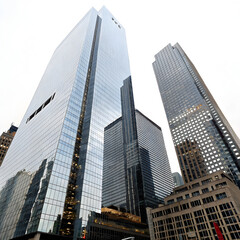 Obraz premium Reflective skyscrapers business building 