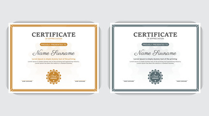 Simple and clean Print ready certificate or award design, creative, modern, Simple certificate design for Primary or High School
