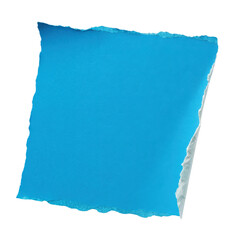 Obraz premium Bright blue torn paper with textured edge, perfect for creative designs and backgrounds