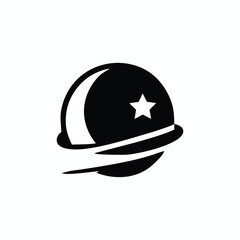Logo icon moon with star