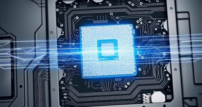 Computer CPU technology chip, Technology visualization