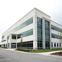 Modern office building with blue sky